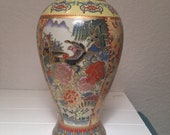 Antique 8 quot Japanese pheasant vase