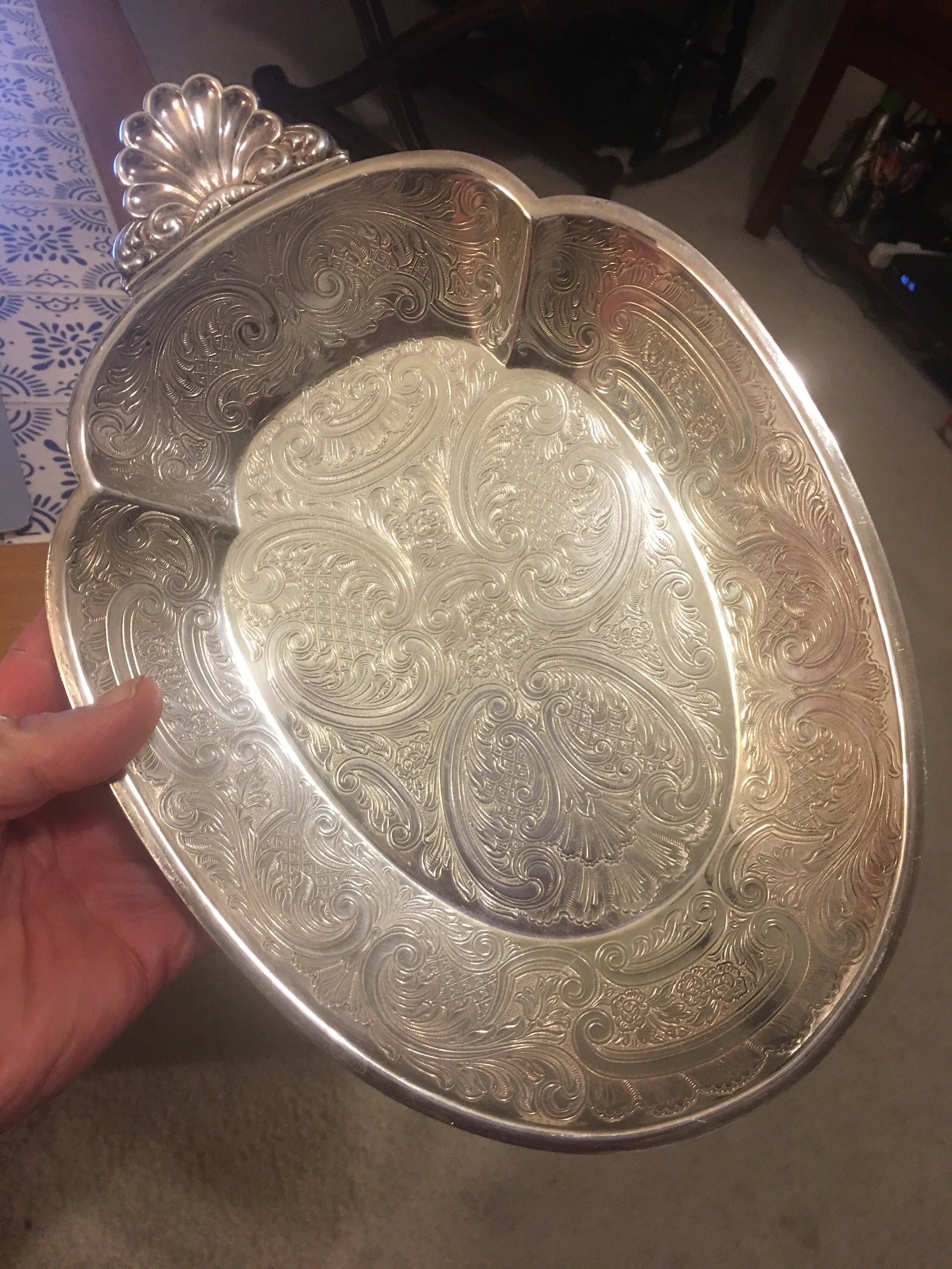 Barker Ellis EPCA Engraved Silver Plate Tray Made in England Etsy