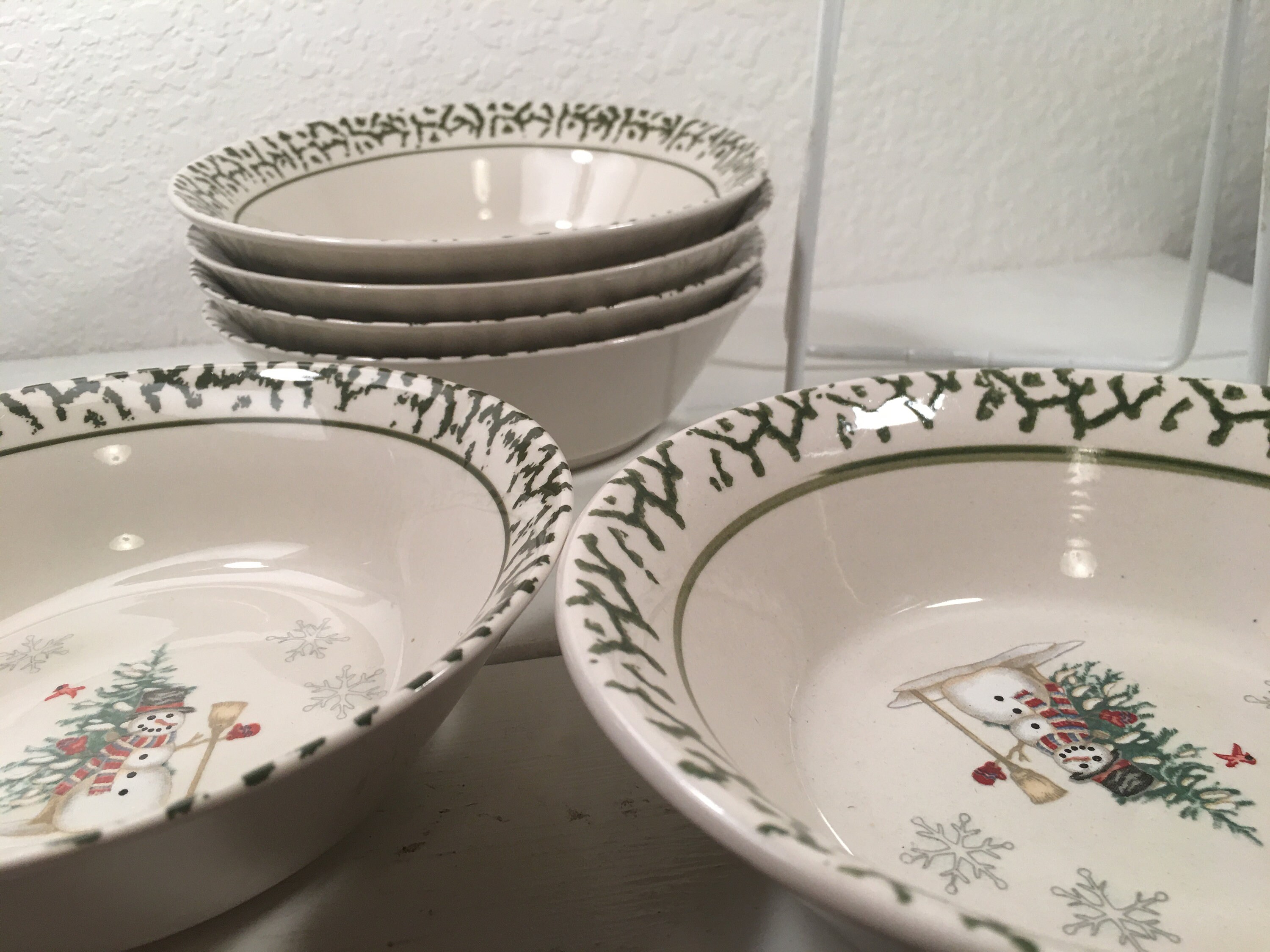 Set of 6 We Can Build A Snowman cereal bowls Etsy