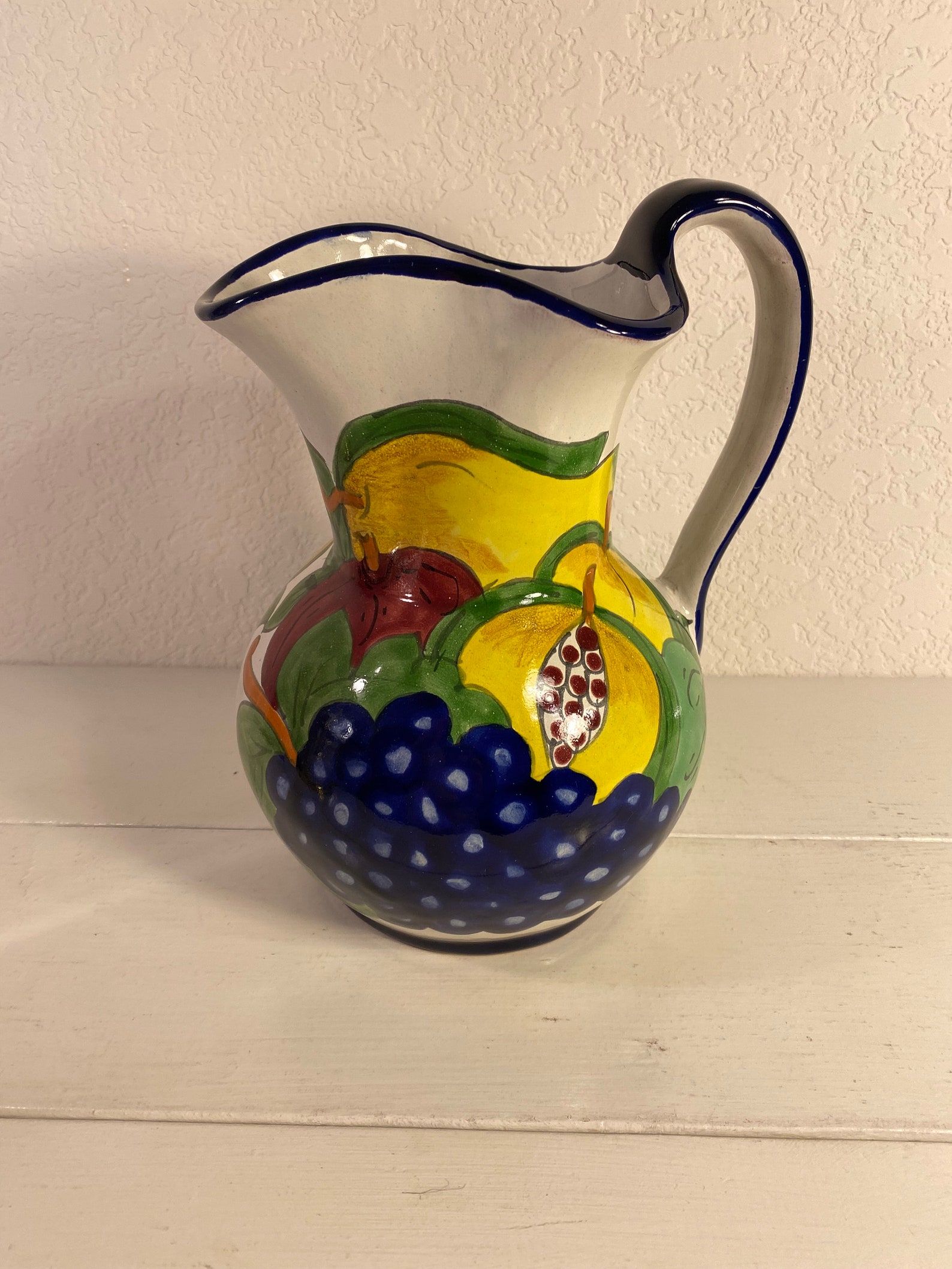 Large Mexican pottery pitcher Etsy