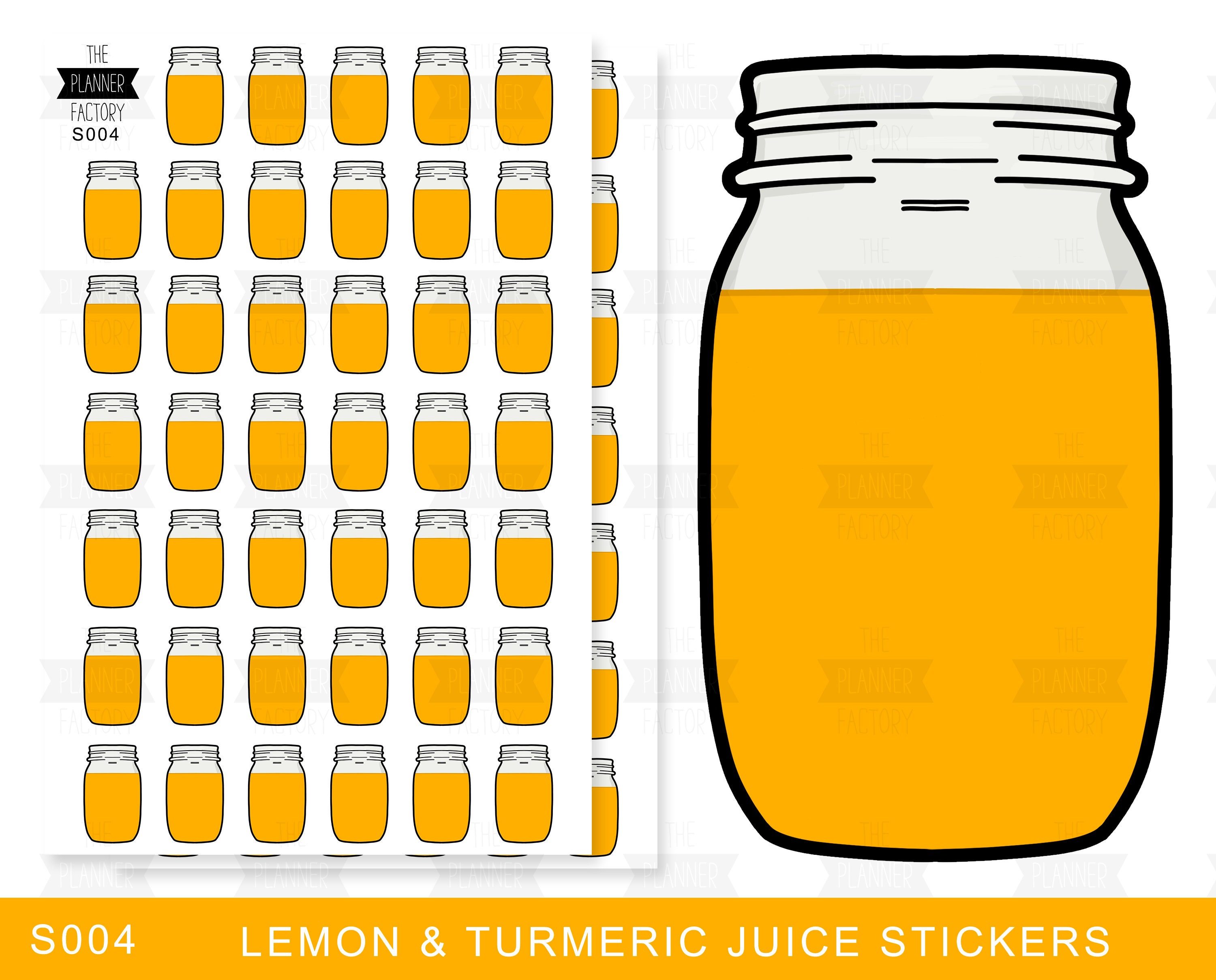 Orange Juice Sticker Detox Planner Sticker Health and Etsy