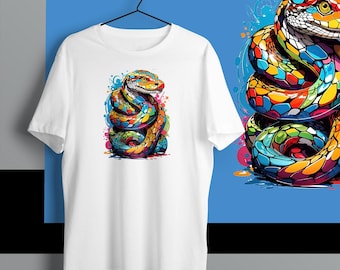 Trendy Snake Graphic Tee: Animal Lover Gift
