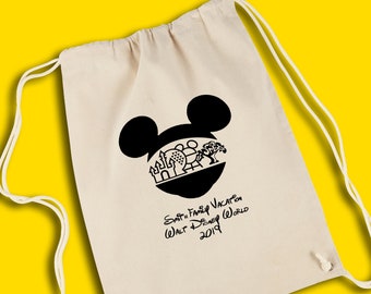 Disney Autograph Bag Disney Parks Mochila Disney Drawstring Bag Disney Sling Bag Mickey mochila Vacation Bag Disney Autograph Cinch Totes