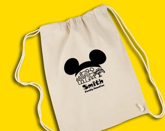 Disney Bag Disney Parks Mochila Disney Drawstring Bag Mickey Mouse bolsa de cordón Disney Sling Bag Mickey mochila Bolsa de vacaciones