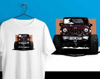 Maglietta per appassionati di fuoristrada: maglietta per avventure su camion 4x4