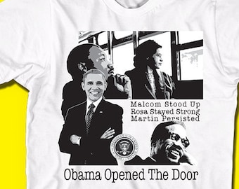 T-shirt Martin Luther King & Barack Obama - Impression Sublimation - 100% Polyester - Taille M