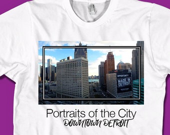 Camiseta Detroit Skyline: Retratos de la ciudad