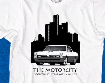 Maglietta Detroit Muscle Car: Maglietta Motor City