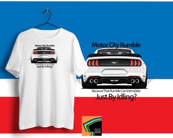 Maglietta con auto sportiva, maglietta con muscle car di Detroit, regalo per auto, maglietta con auto