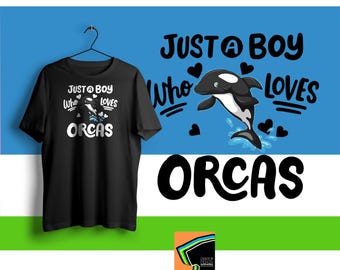 Maglietta SeaWorld Orca, design "Solo un ragazzo che ama le orche"