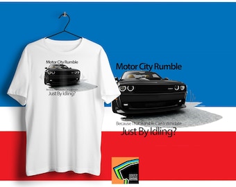 Maglietta con auto sportiva, maglietta con muscle car di Detroit, regalo per auto, maglietta con auto