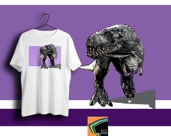 Maglietta con dinosauri, magliette a tema giurassico, top con design di dinosauri, maglietta con grafica T-Rex, maglietta con dinosauri ispirata a Jurassic Park, maglietta per amanti dei dinosauri
