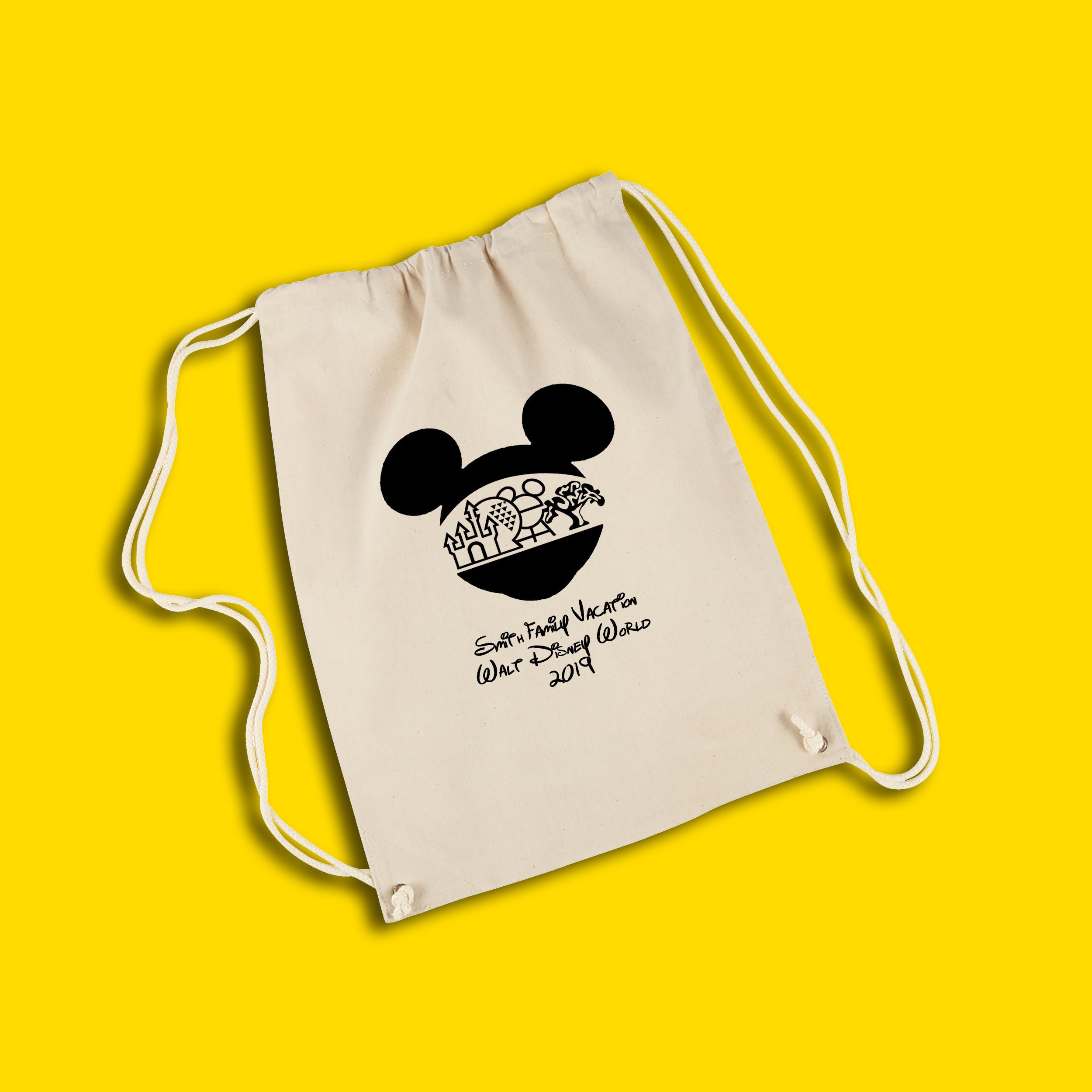 Mickey Cinch Bag Etsy