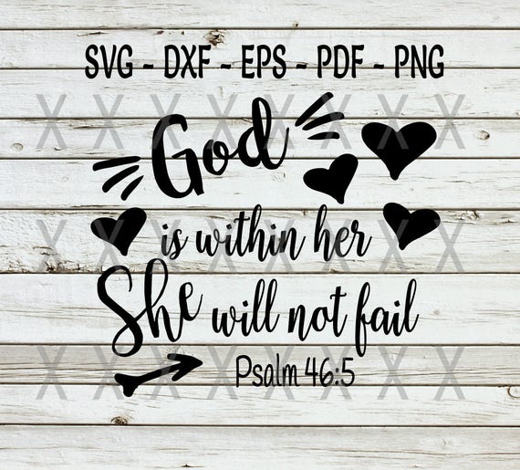 Download God Is Within Her Svg File Bible Verse Svg Christian Quote Etsy