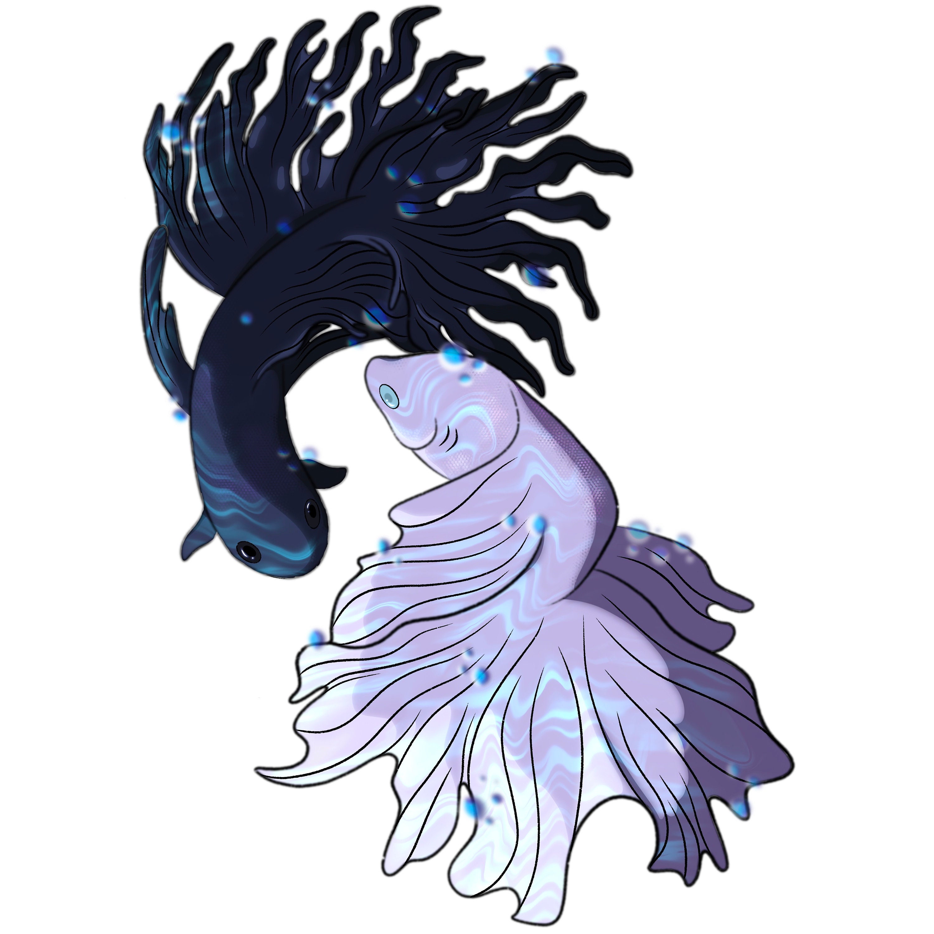 Cursed Love Betta Fish Sticker - Waterproof Vinyl Decal - Etsy