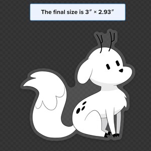 Hilda Woff Waterproof Sticker TWIG TRANSPARENT
