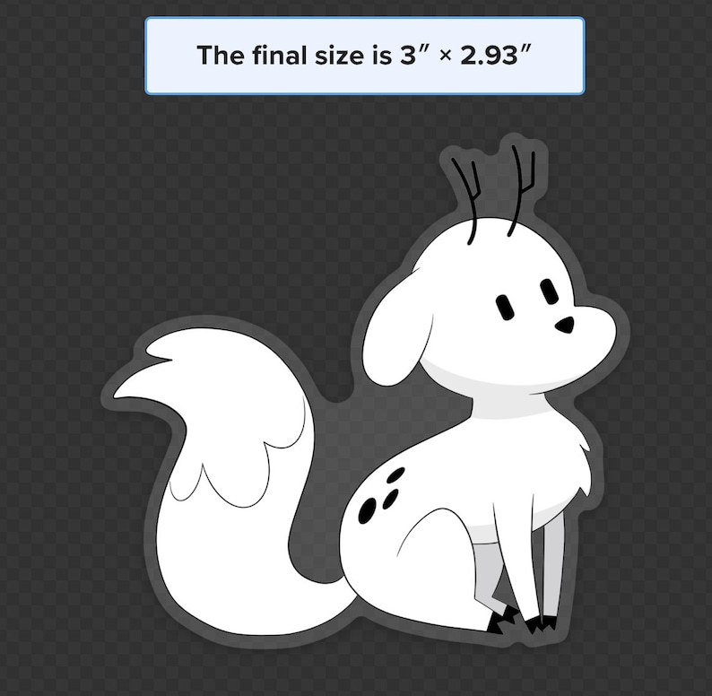 Hilda Woff Waterproof Sticker TWIG TRANSPARENT