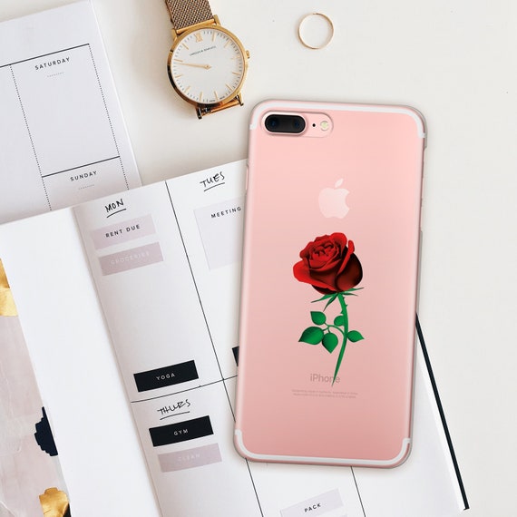 coque iphone xr fleur rouge