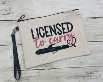 Hair stylist gift, Beauty school graduation gift, Hair hustler makeup bag, thank you gift for hairstylist, hair dresser gift