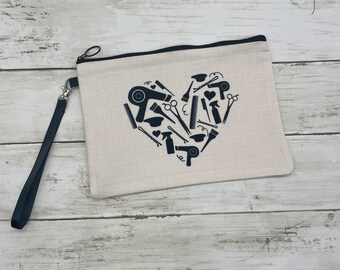 Hair stylist gift, Beauty school graduation gift, Hair hustler makeup bag, thank you gift for hairstylist, hair dresser gift
