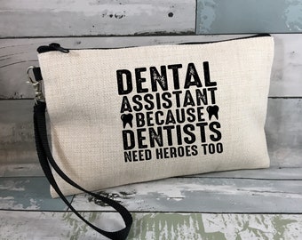 Dental Hygienist, dental assistant gift, dental assistant graduation gift, dental assistant make up bag, dental nurse gift