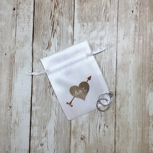 Wedding ring bag, ring bearer gift, engagement  gift, bridal shower gift, personalized wedding ring holder, ring pillow alternative, rustic