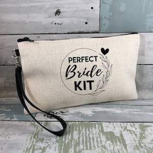 Wedding day emergency kit, bridal shower gift, Gift for bride on wedding day, Wedding survival kit, wedding makeup bag, Bridal survival kit