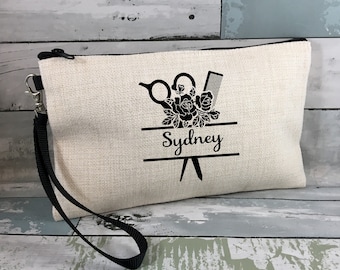 Hair stylist gift, Beauty school graduation gift, Hair dresser makeup bag, thank you gift for hairstylist, hair dresser gift