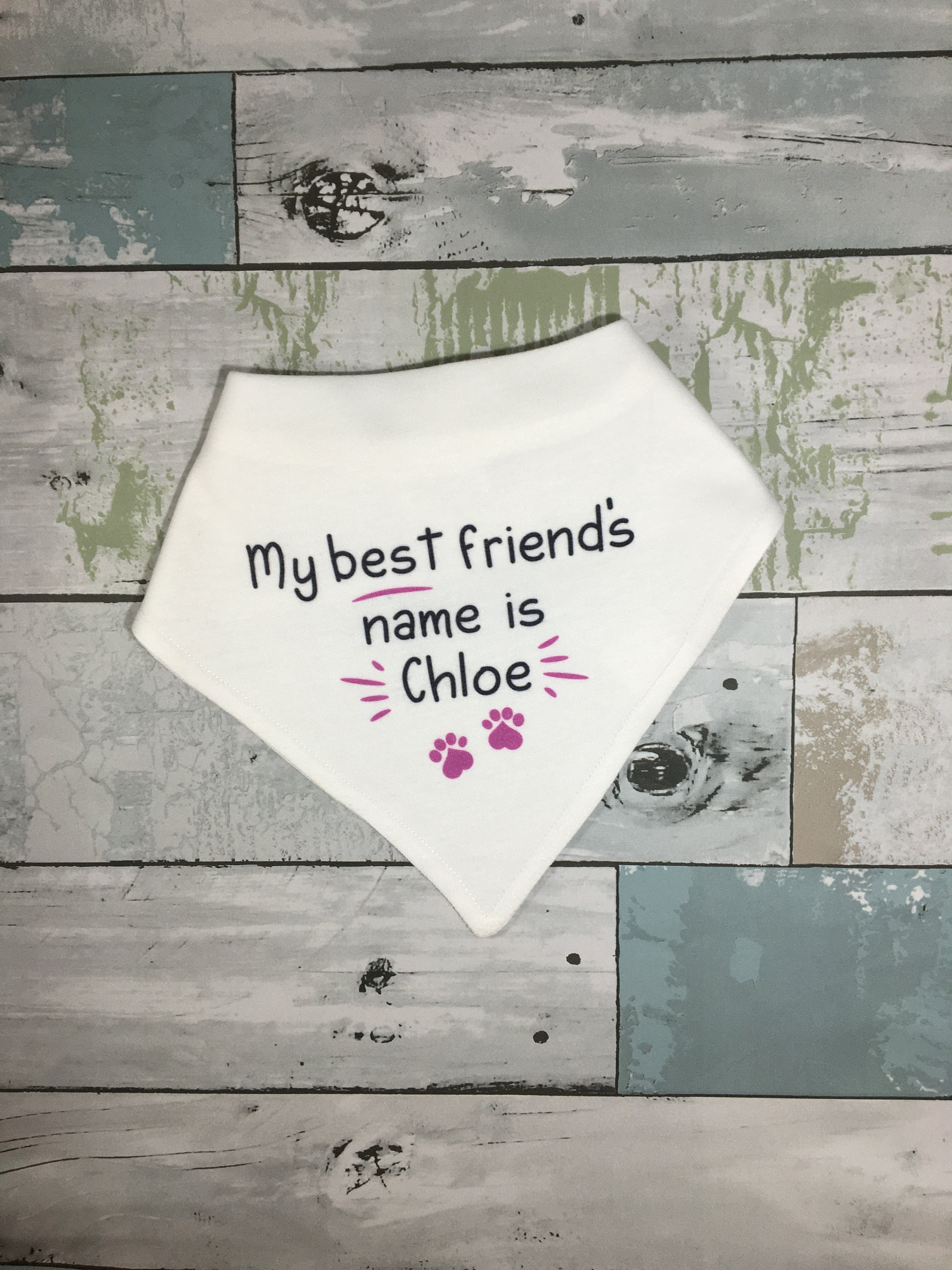 My best friends name is drool bib personalized baby gift | Etsy