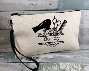 Hair stylist gift, Beauty school graduation gift, Hair dresser makeup bag, thank you gift for hairstylist, hair dresser gift