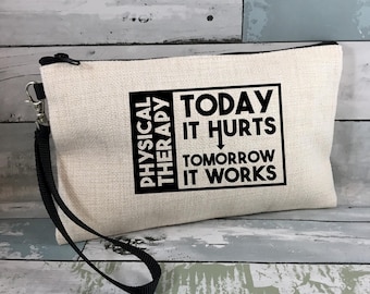 Physical Therapist Gift: Multi-Purpose Zipper Pouch with Wrist Strap