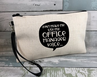 Office Manager Gift Bag: Funny Administrative Assistant Zipper Pouch
