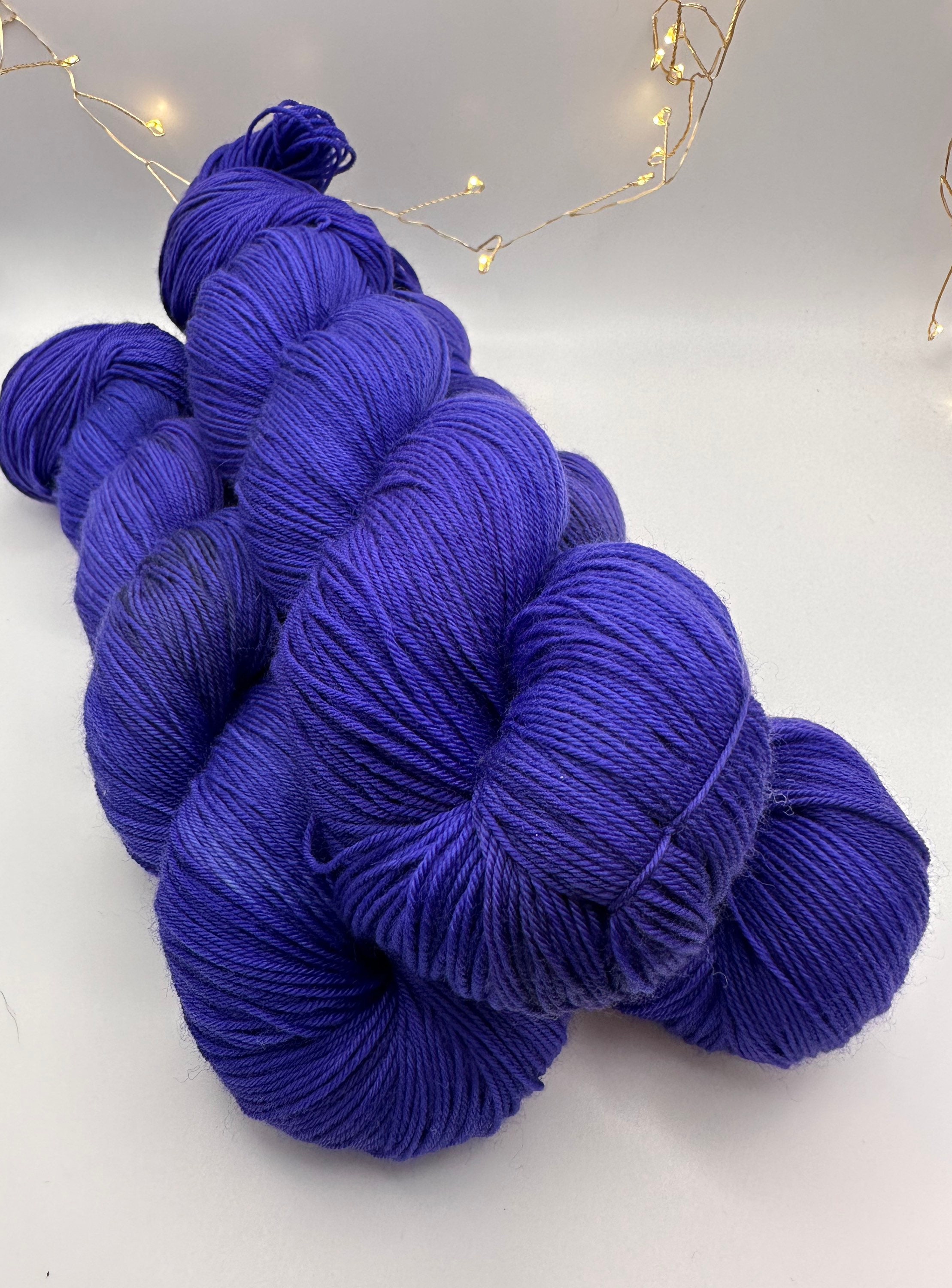 Ultra Violet, Hand Dyed Sock Yarn, by Felicity Yarn Studio, Ready to Ship,  Blue Purple Yarn, Blurple Yarn 