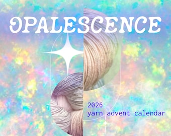 Opalescent Yarn Advent Calendar Mini Skein Set, Hand Dyed Christmas Countdown Box Gift for Knitters