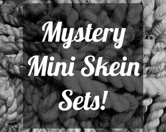Mystery Mini Skein Set, Sock Yarn, Hand Dyed Yarn, by Felicity Yarn Studio Yarn, for Scrappy Knitting Crochet, Advent Yarn, Mini Skeins