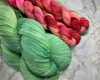 Summer Sage with OOAK Mini, Sock Set, Ready to Ship, Felicity Yarn Studio, Yarn for Sock Knitters