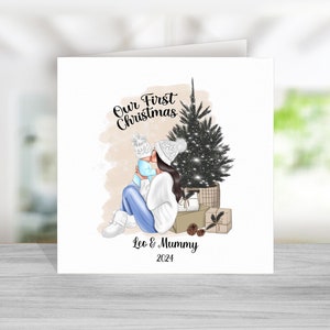 Weihnachten als meine Mama Karte - Mama 1. Weihnachtskarte - Mama Weihnachtskarte vom Sohn - Erste Weihnachtskarte vom Jungen