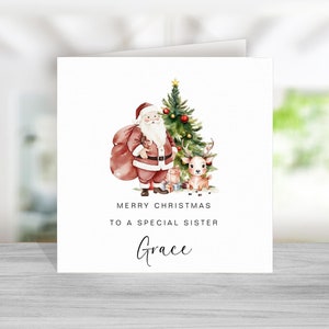Personalisierte Weihnachtskarte für Schwester - Weihnachtskarte für Schwester - Personalisierte Schwester Weihnachtskarte - Spezielle Schwester-Weihnachtskarte