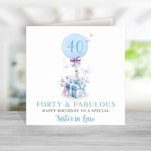Carte d'anniversaire personnalisée belle-soeur - carte d'anniversaire belle-soeur - carte ballon belle-soeur - anniversaire belle-soeur spécial
