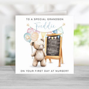 Carte premier jour de maternelle - Premier jour à la maternelle - Carte de début de maternelle - Premier jour d'école - Bonne chance à la maternelle - Nouvelle école