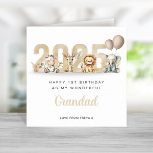 Primo compleanno come mio nonno - Primo compleanno per il nonno Gramps Pops Grandpa Grandfather Birthday Card - Da Baby - Neutro