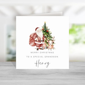 Biglietto di Natale personalizzato di Babbo Natale per nipote - Biglietto di Babbo Natale per nipote - Biglietto di Natale personalizzato per nipote - Biglietto di Natale speciale per nipote