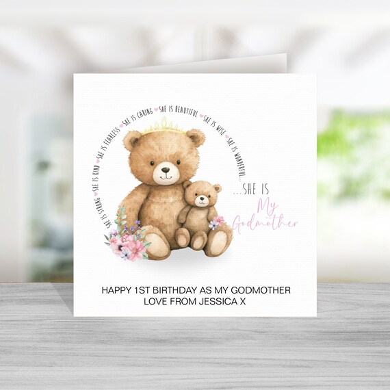 Me To You Tatty Teddy Birthday Card - To A Wonderful Godmother - View #10