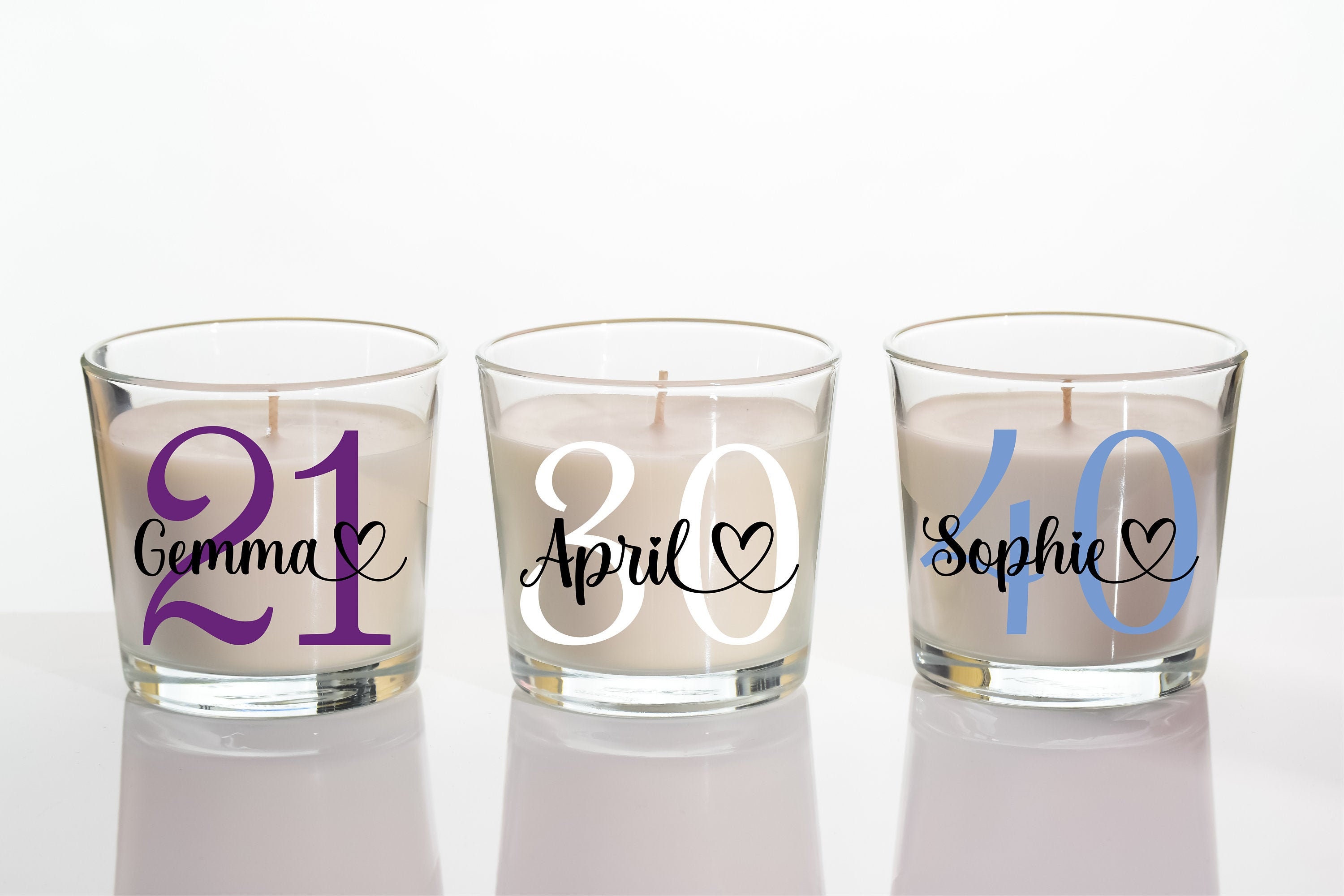 Personalised Milestone Birthday Candle Gift For Her Gift For Etsy