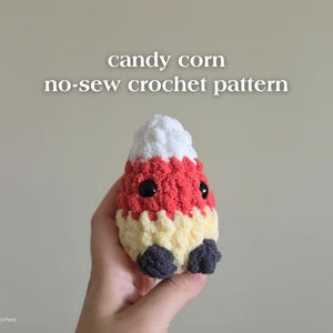 NO-SEW Candy Corn Halloween Häkelanleitung | Amigurumi PDF in Englisch