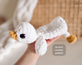 Pon The Duck Snuggler NO-SEW Crochet Pattern | Lovey | Amigurumi PDF File in English