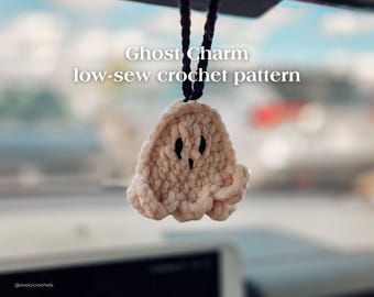 Ghost Charm Crochet Pattern Low-Sew | Amigurumi PDF File in English