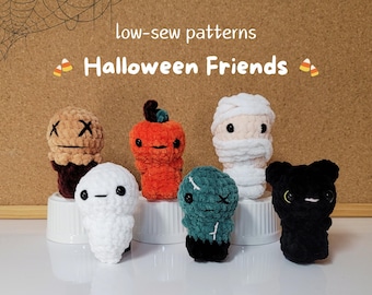 Low-Sew 6in1 Halloween Crochet Pattern Bundle | Amigurumi PDF File in English