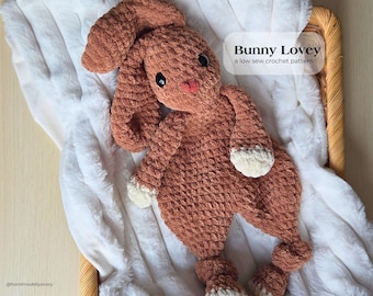 Kanin Lovey Virkmönster: Kanin Amigurumi Snuggler (PDF-fil)