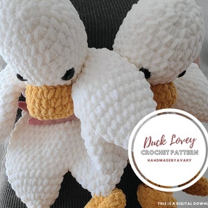 Duck Crochet Lovey Pattern: Amigurumi Snuggler (PDF Pattern)